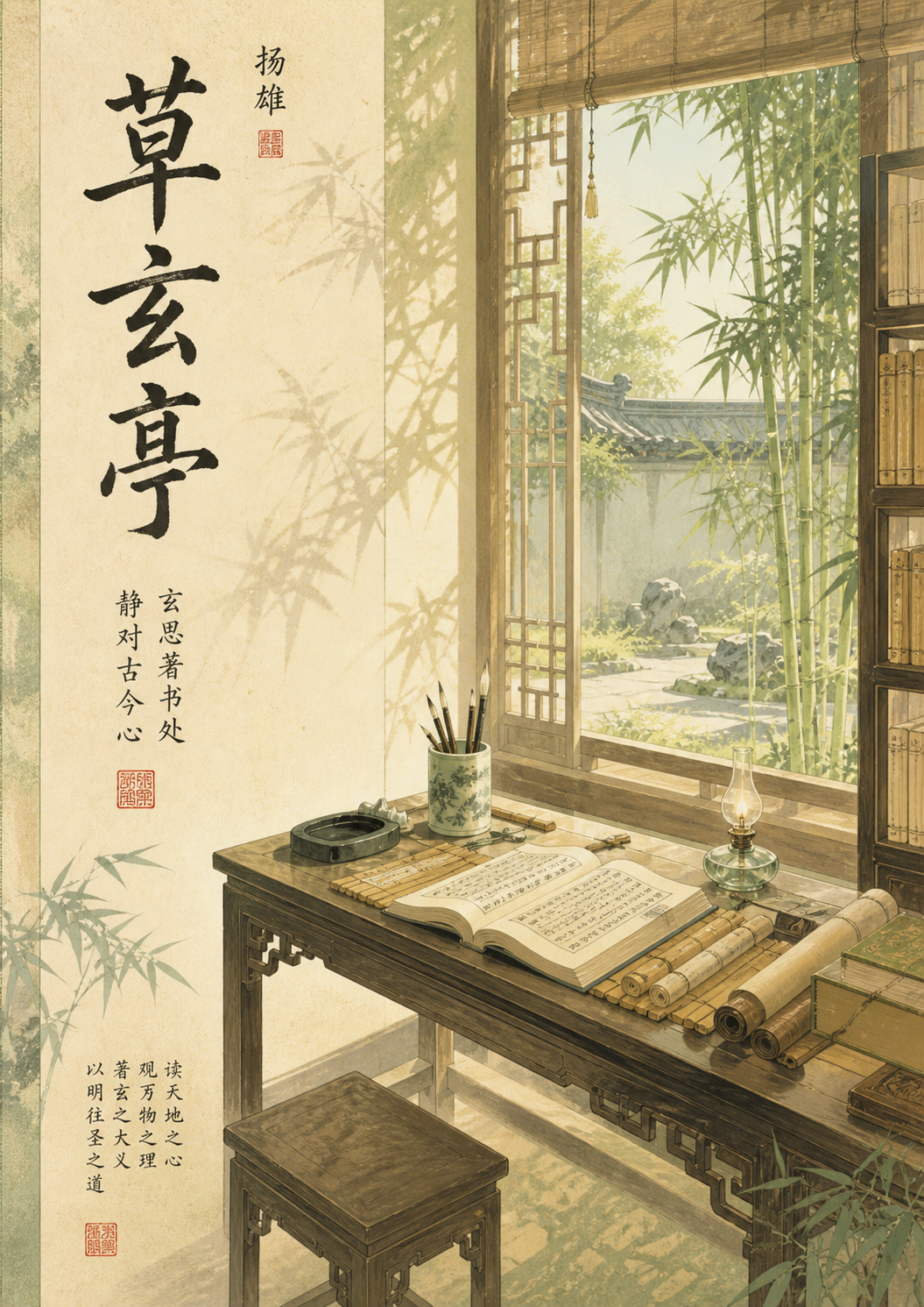 扬雄草玄亭：书房方寸之间自有天地