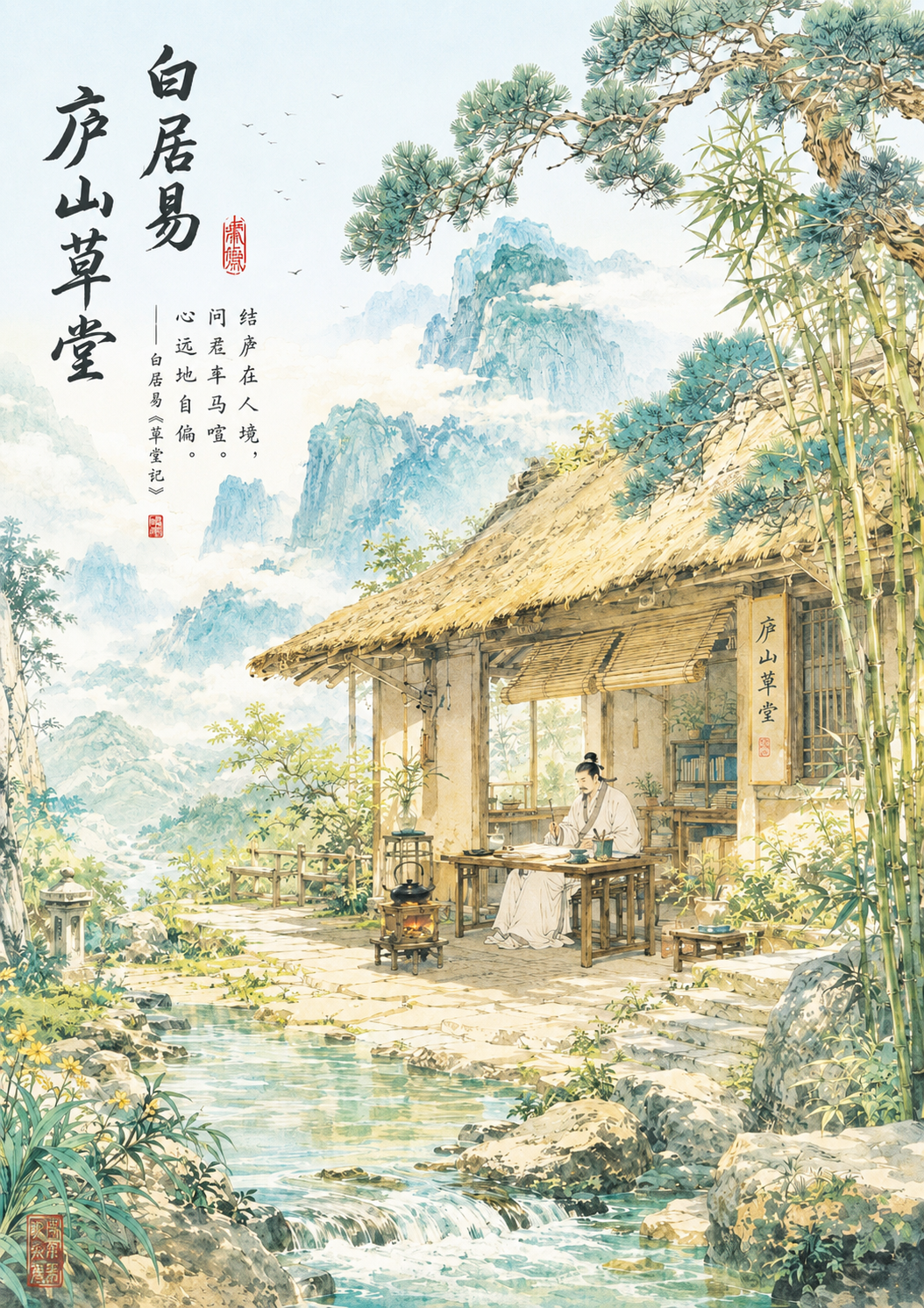 白居易庐山草堂：他为什么偏要把房子修在山泉旁？