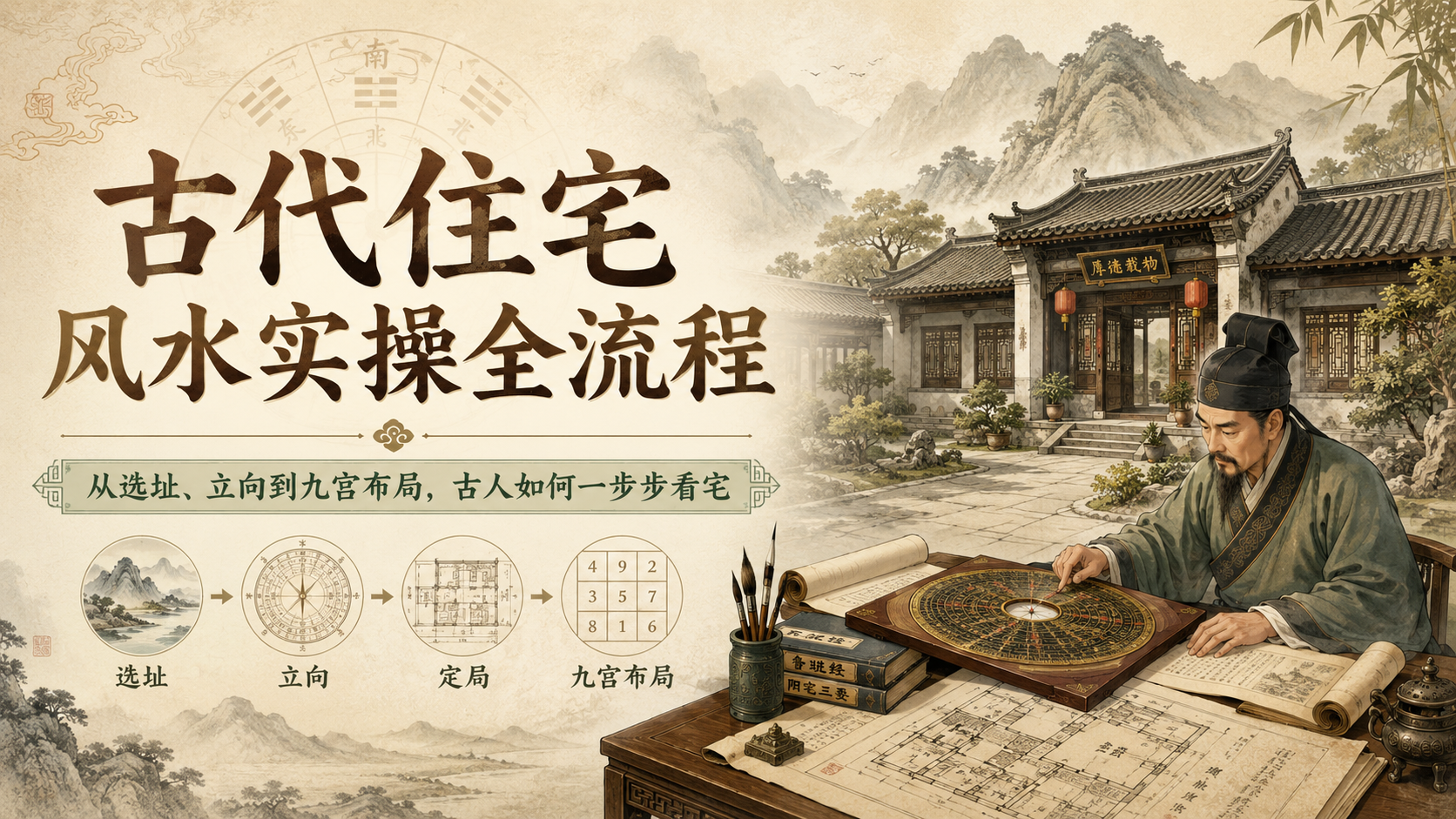 古代住宅风水实操全流程：古人如何一步步判断一座宅子的吉凶？